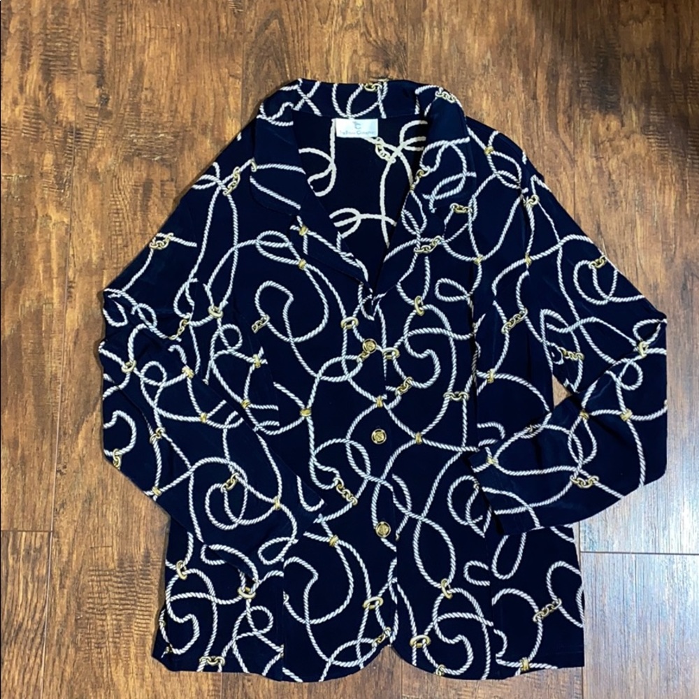 The Travel Collection Nautical Navy Blue Jacket Size L/XL